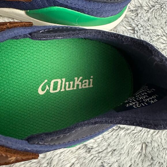 OluKai Mio Li Men's Athletic Shoes Navy Blue Green Size 10 - Picture 5 of 9